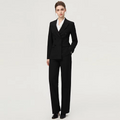 Fashion Classic Long Sleeved Triple-Breasted Women's Suit Luxury Business Jacket Two-Piece Set High-End And Elegant Slim Style