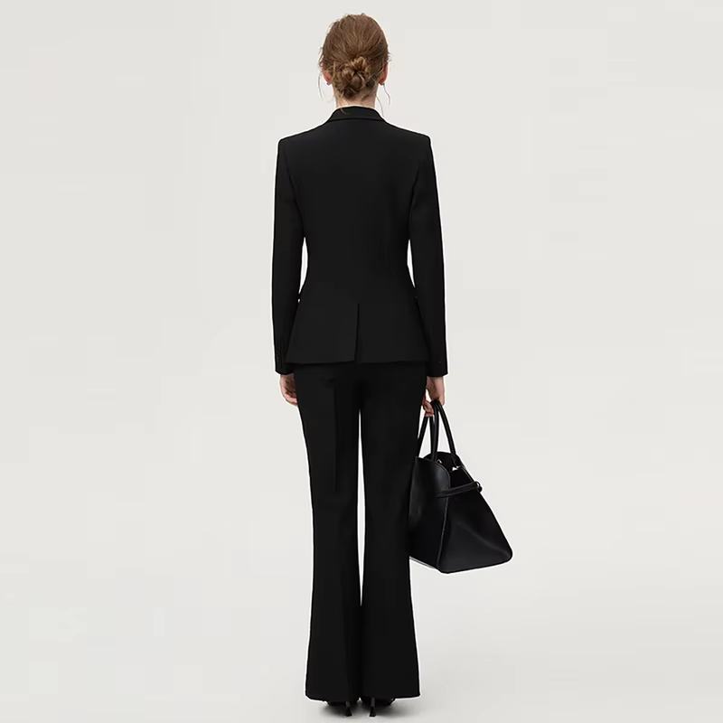 Fashion Single-Breasted Two Buttons Women's Suit Classic Business Two-Piece Set, Highlight The Charm Of Modern Office Female