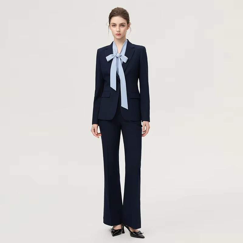 Fashion Single-Breasted Two Buttons Women's Suit Classic Business Two-Piece Set, Highlight The Charm Of Modern Office Female