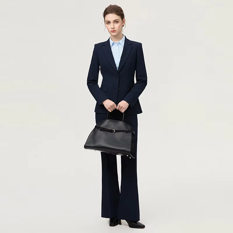 Fashion Single-Breasted Two Buttons Women's Suit Classic Business Two-Piece Set, Highlight The Charm Of Modern Office Female