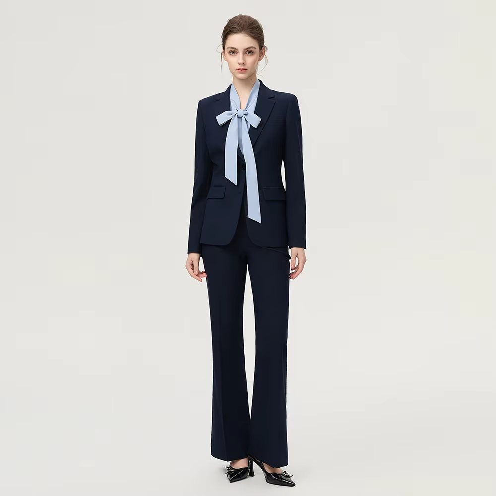Fashion Single-Breasted Two Buttons Women's Suit Classic Business Two-Piece Set, Highlight The Charm Of Modern Office Female