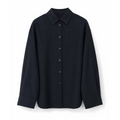 KX7523392 Luxury Women’s Wool Blend Shirt Long Sleeve Blouse Minimalist Designer Style Button Shirt Soft Autumn Office Top