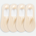 4 Pairs Summer Ultra-thin Invisible Low Cut Socks Silicone Anti-slip Mesh No Show Socks Cotton Ice Silk Solid Women Sock Slipper