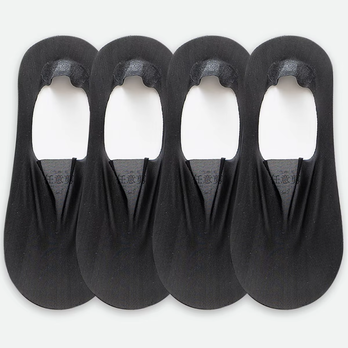 4 Pairs Summer Ultra-thin Invisible Low Cut Socks Silicone Anti-slip Mesh No Show Socks Cotton Ice Silk Solid Women Sock Slipper