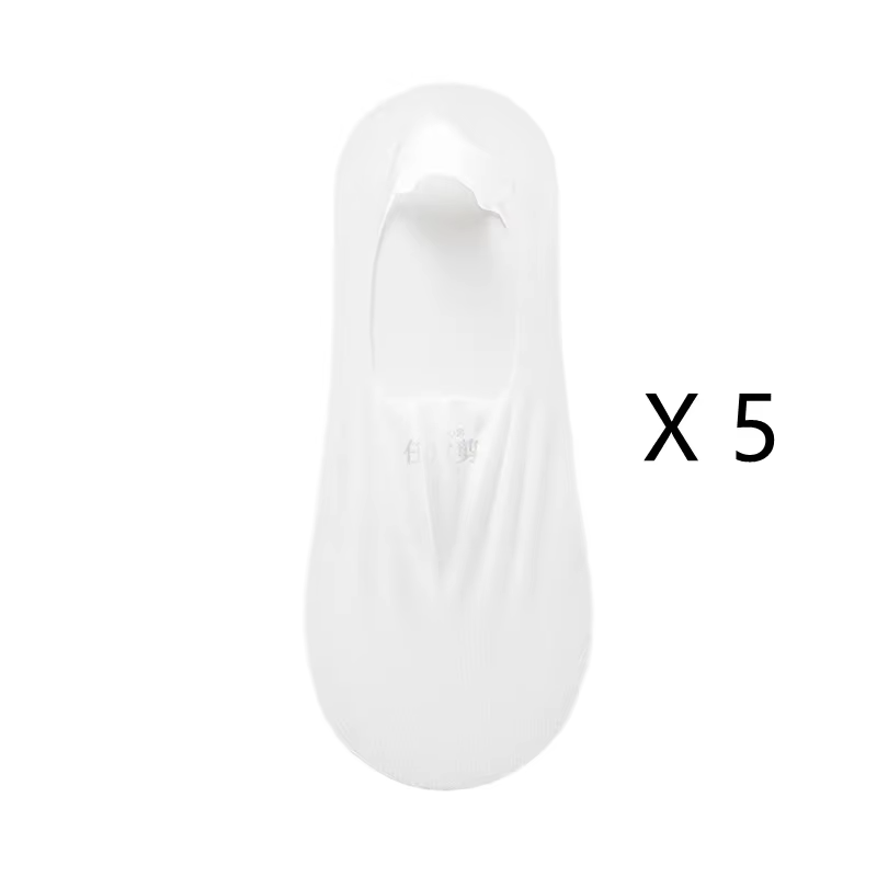 5 Pairs Women's Sock Slippers New Ice Silk Solid Color Shallow Mouth Mesh Socks Invisible Ultra Thin Breathable Socks For Women