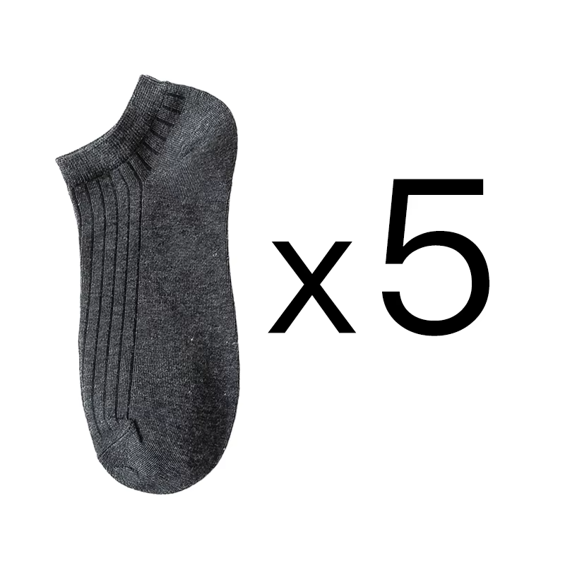 5 Pairs Women Solid Casual Cotton Short Socks Pack Ladies Fashion Concise Stripe Breathable Comfortable Popular Ankle Socks Set
